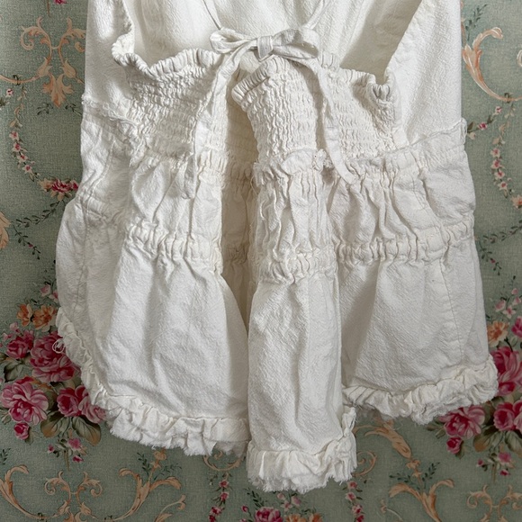 🌷Free People🌷 100% cotton adjustable straps waist ruffle peplum corset top sz M - Picture 5 of 7